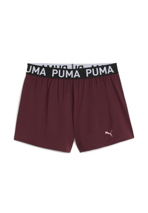 Bordo sportske kratke hlače s elastičnom crnom waistbandom na kojem se nalazi bijeli natpis "PUMA". Uključuje mali ružičasti logotip na donjem desnom dijelu.