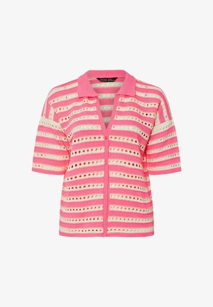 Yours Clothing, STRIPE - Neuletakki - pink