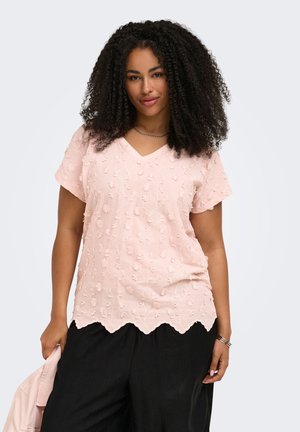ONLY Carmakoma CARLULU - Tricou cu imprimeu - sepia rose