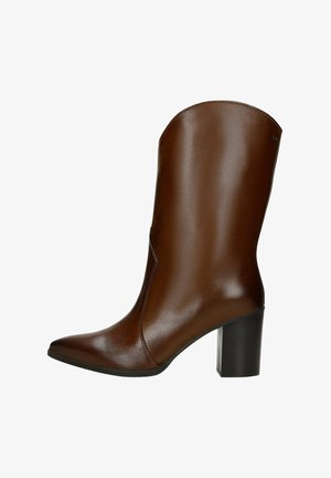 Kovbojské/motorkářské kotníkové boty - brown