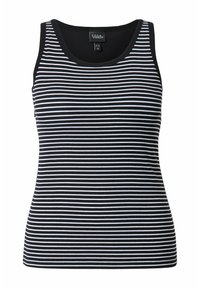STRIPED BRA TANK - Top - black