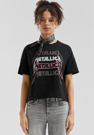 METALLICA BAND- MIT GLITZER - T-shirt imprimé - schwarz