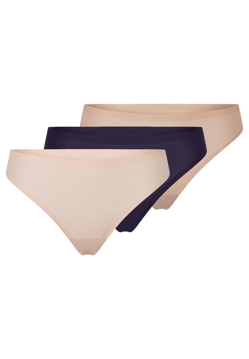 Chantelle STRING 3ER PACK - SOFT STRETCH - String - golden beige marine ...
