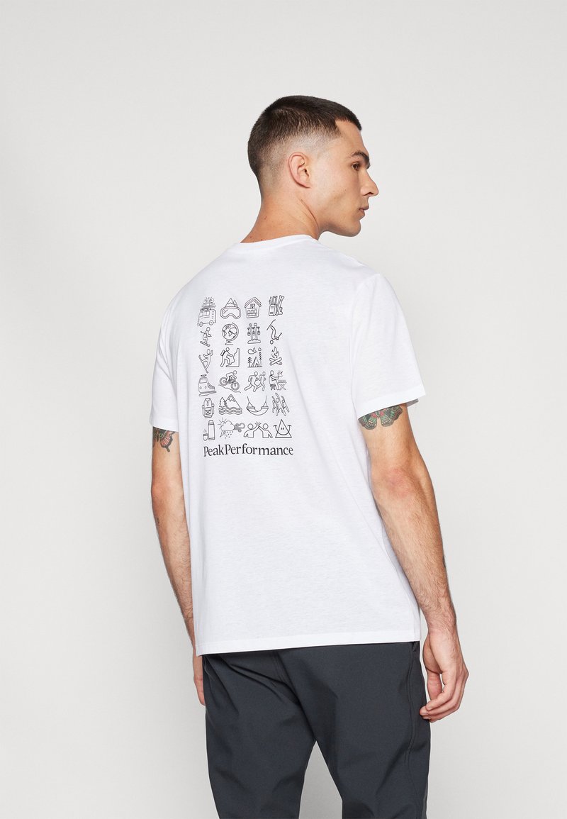 Peak Performance EXPLORE GRAPHIC TEE - T-shirts print - white