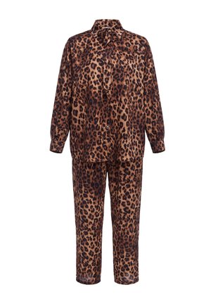faina SET - Bukser - leopard print brown
