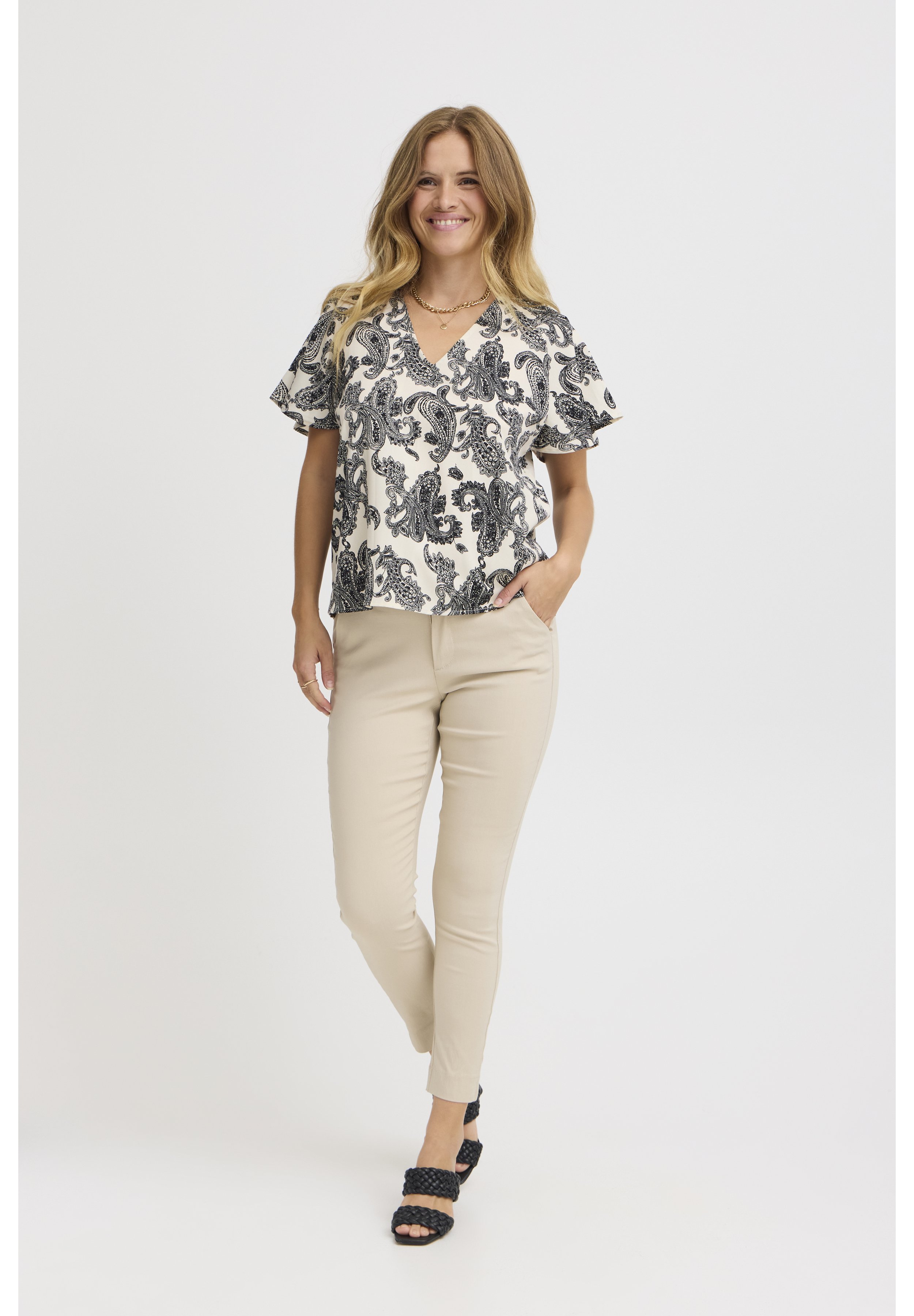 売れ筋商品|||ビーヤング Tシャツ レディース トップス BYHAISLEY - Blouse - black mix b.young BYHAISLEY - Blouse - black mix/zwart - Zalando.be