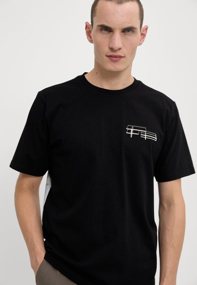 Filling Pieces HANDSHAKE - Print T-shirt - black
