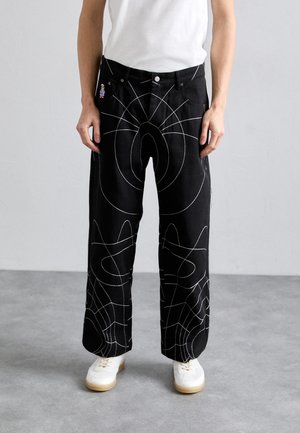 STRING THEORY STITCHED PANTS - Stoffhose - black