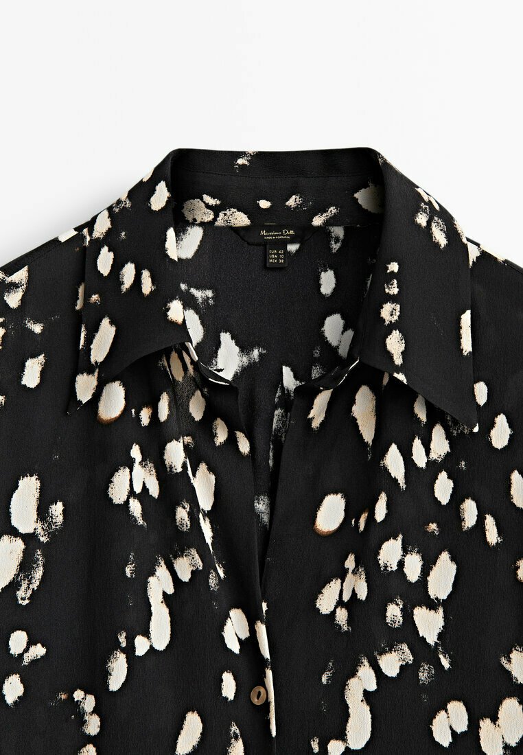 Damen Freizeitkleider | Massimo Dutti PRINTED SHIRT DRESS Blusenkleid black/schwarz - GN84934 Damen Freizeitkleider | Massimo Dutti PRINTED SHIRT DRESS Blusenkleid black/schwarz - GN84934