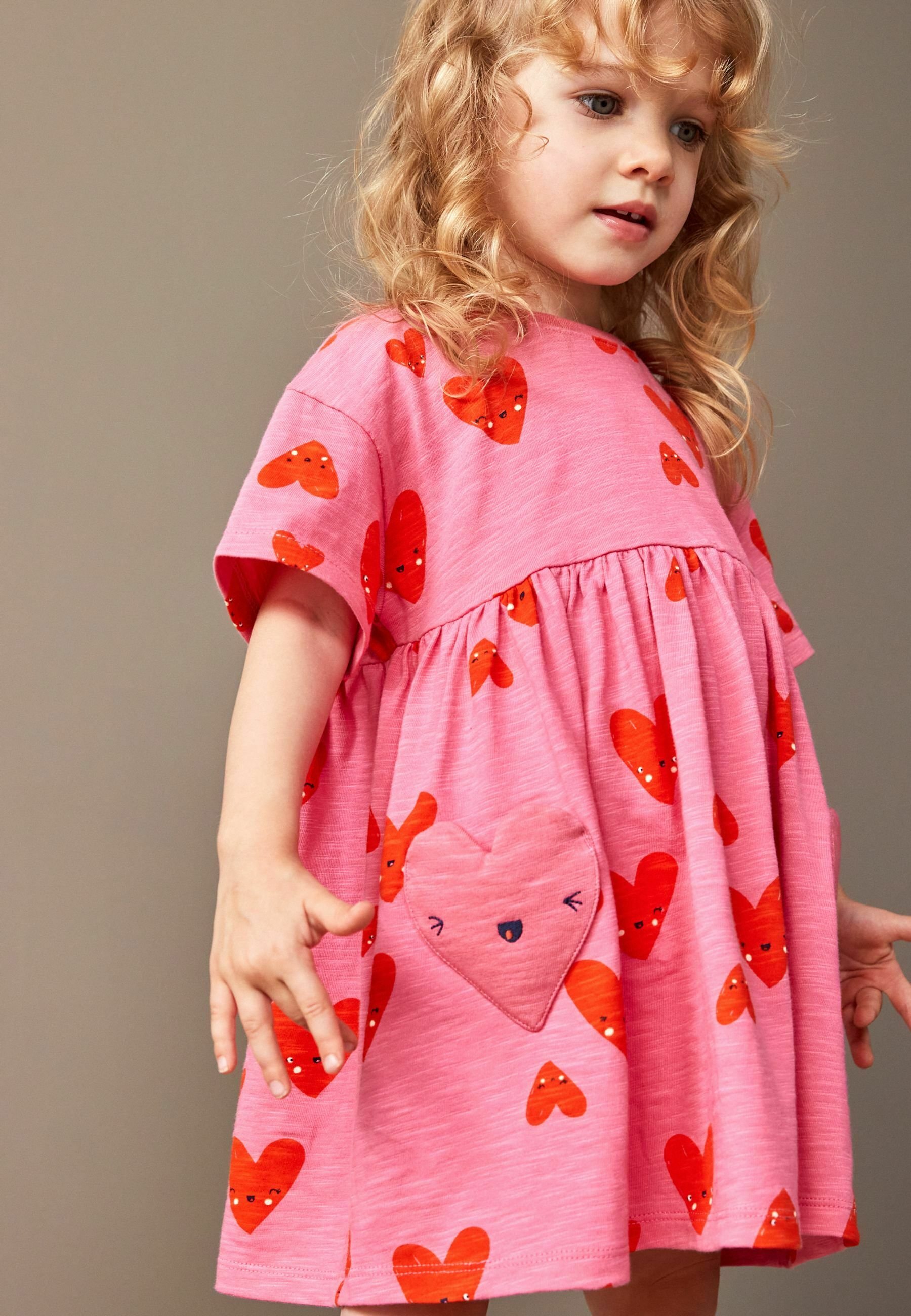 NEXT Schul-Latzkleid Aus Jersey – Mit Zierschleife, Für Mädchen, Maschinenwaschbar