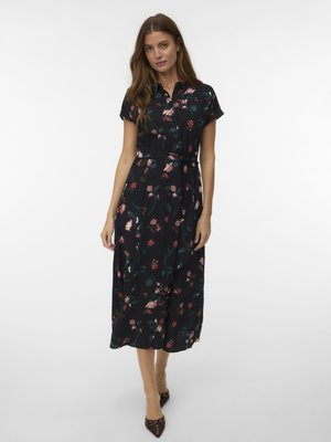 Vero Moda VMNEWHALLIE TIE DRESS - Marškininė suknelė - black