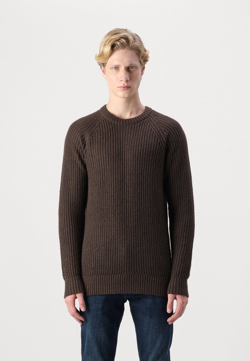 Jack & Jones JJJONES CREW NECK - Strickpullover - mulch