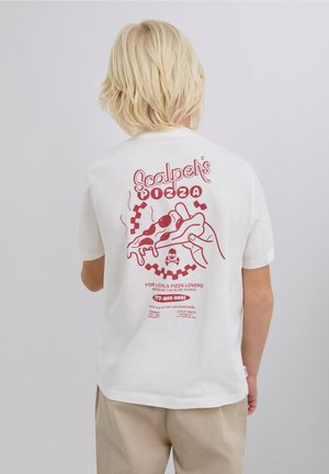 Scalpers PIZZA - Camiseta estampada - white