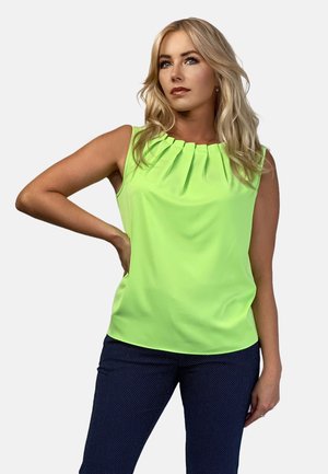 WITH PLEATS - Top - neon green