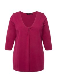 Ulla Popken Maglietta Donna Scollo A V Basic Maniche Lunghe - Vestibilità Rilassata (Taglie Forti) - 4
