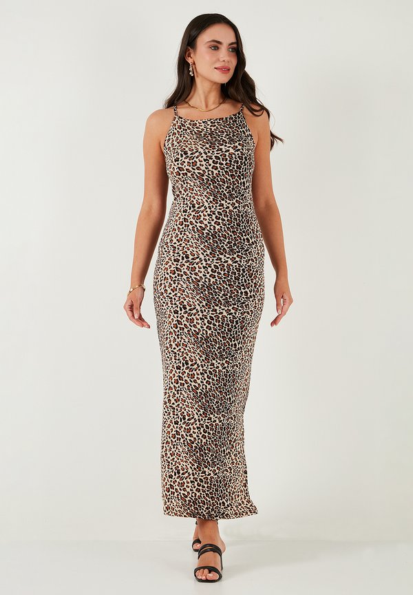SLIM FIT - Maxikleid - leopard