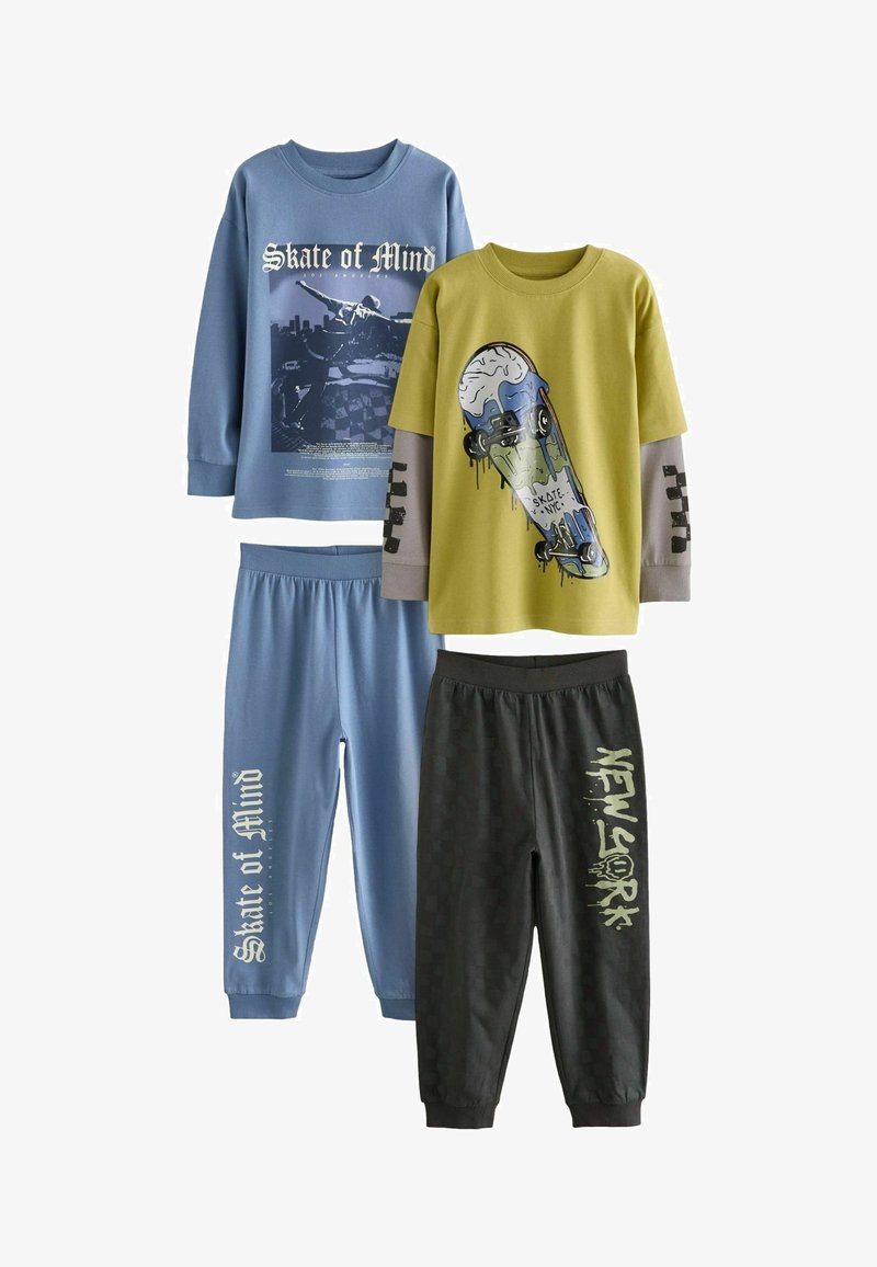 Next 2 PACK SET - Pyjama - citrine yellow purple checkerboard