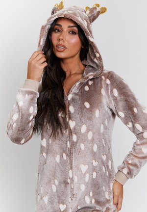 ALL IN ONE REINDEER LUXURY ONESIE - Pigiama - taupe