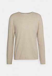 Jack & Jones JJEMAX CREW NECK - Camisola - crockery/twisted with oatmeal