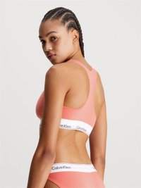 Calvin Klein Underwear UNLINED BRALETTE ICON COTTON MODAL - Hosszított melltartó - coral almond