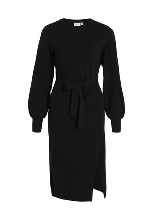 VILA VIRICKY BELTED - Jumper dress - black
