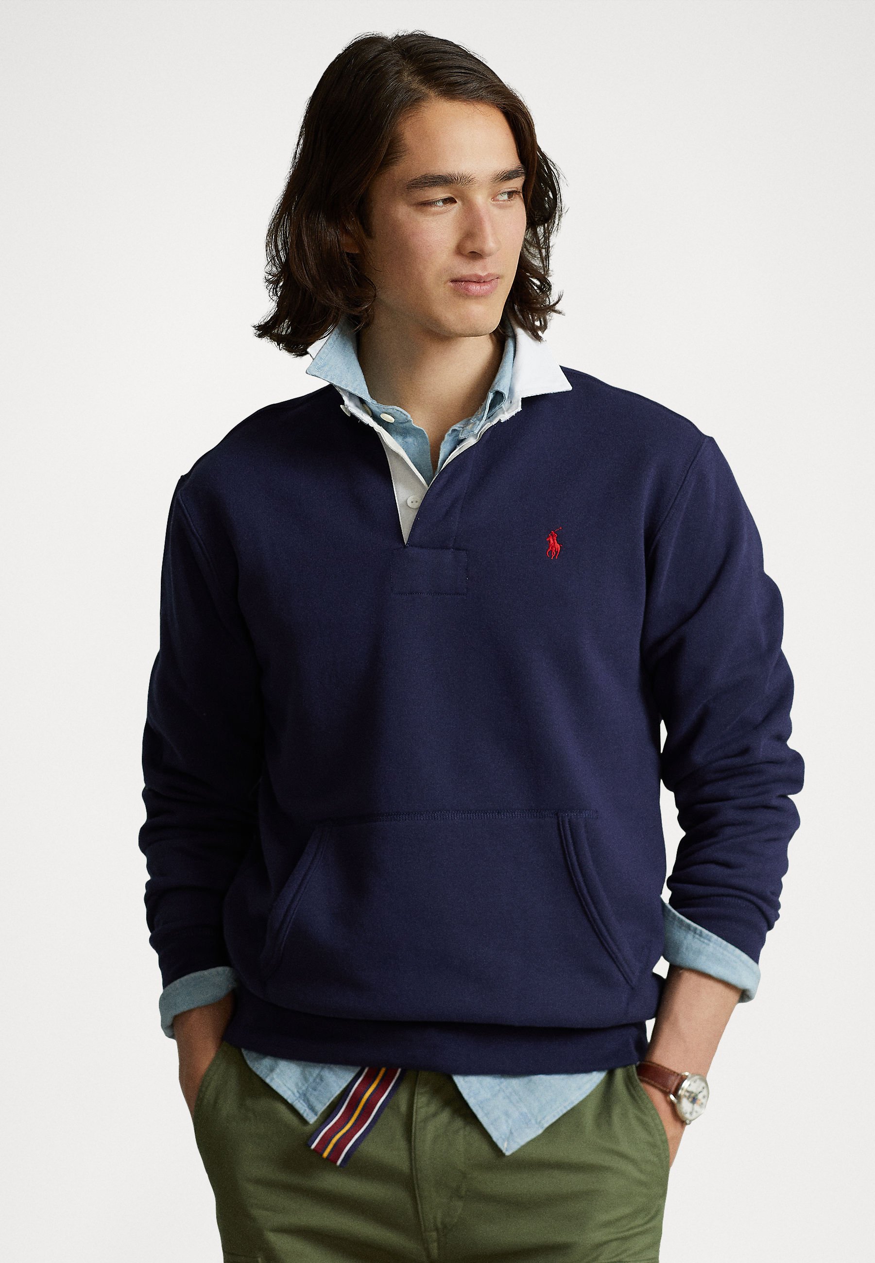 Polo Ralph Lauren RUGBY LONG SLEEVE - Sweatshirt - cruise navy/dark blue -  