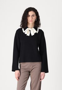 YAS Tall YASJOSIE BOW - Trui - black/white