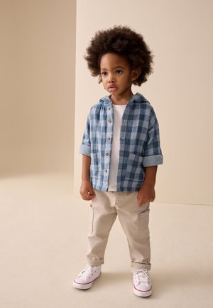 Next, LONG SLEEVE CHECK HOODED - Chemise - blue