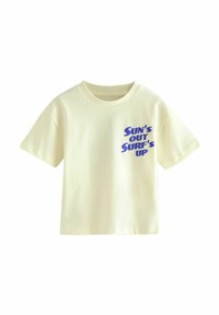 Next REGULAR FIT - SHORT SLEEVE BACK  - T-shirt print - yellow slogan