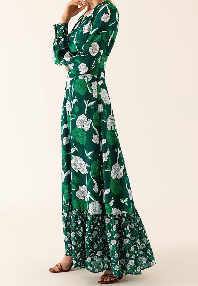 IVY OAK Maxi dress - dark green - (Pre-owned) - Zalando IVY OAK Maxi dress - dark green - (Pre-owned) - Zalando