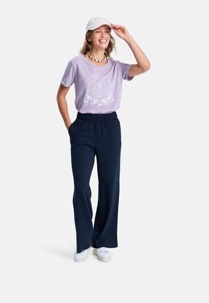 JOGGING MIT WEITEM BEIN - Pantaloni del pigiama - dark blue