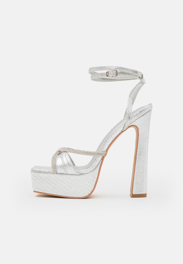 ADELAIDE - Plateausandalette - silver metallic