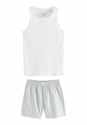 SET - Pyjama set - white blue stripe