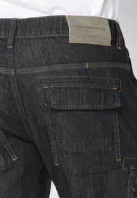 Koroshi BERMUDA COWBOY - Shorts di jeans - denim black denim