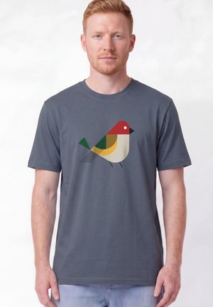 watapparel, VOGEL UNISEX - T-Shirt print - blue grey