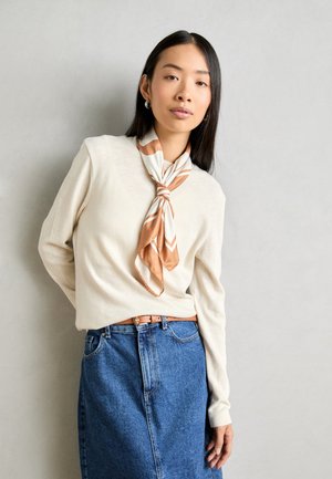Marc O'Polo, LONG SLEEVE MOCK NECK - Long sleeved top - stony sand