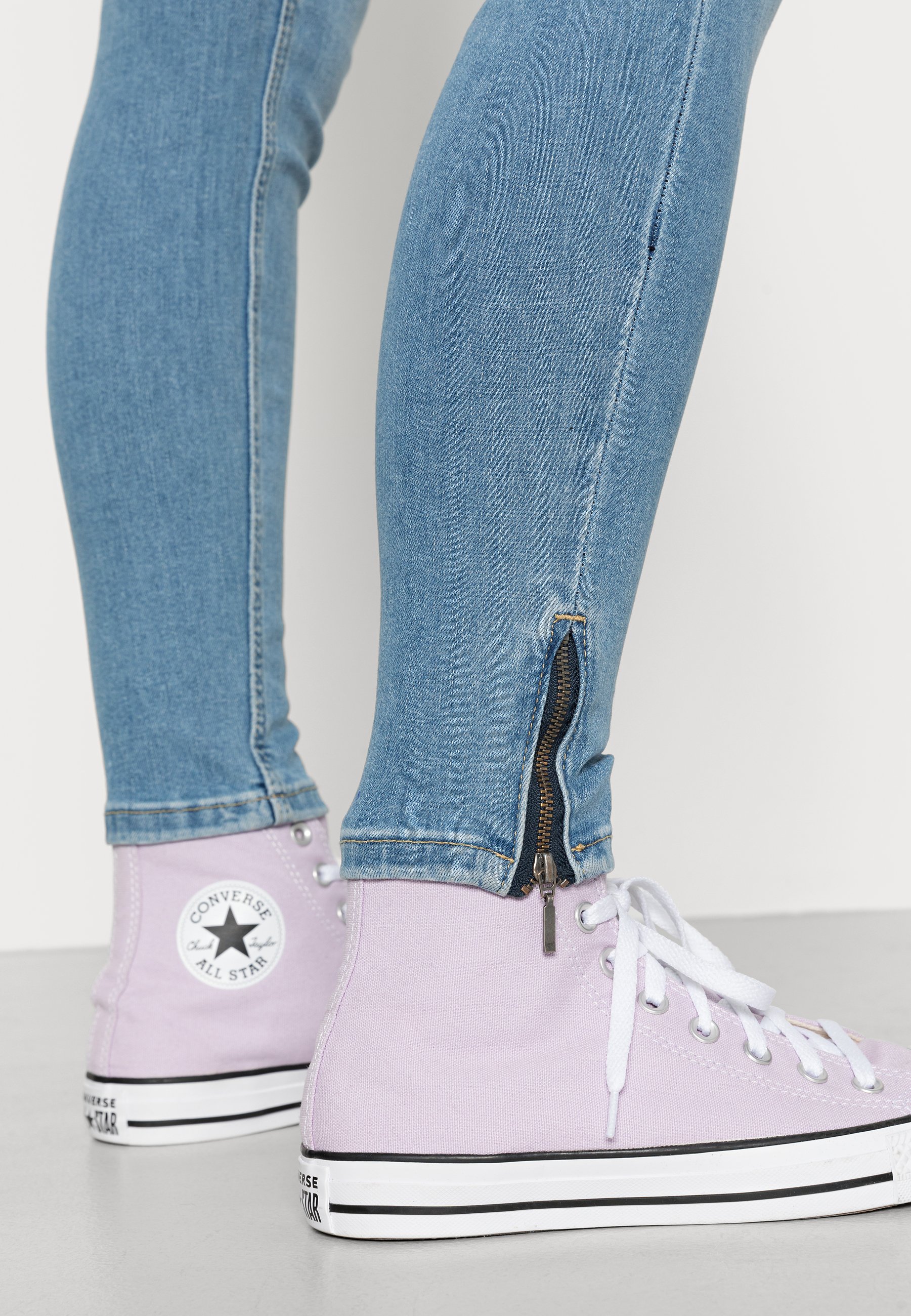 light blue denim converse
