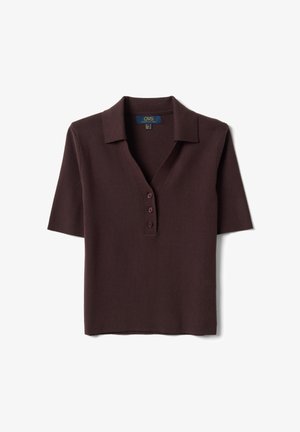 OVS, POLO JUMPER, REGULAR FIT - Polo shirt - dark brown