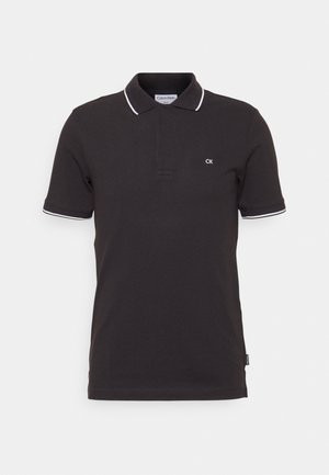 STRETCH TIPPING - Polo shirt - black