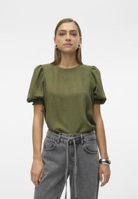 Vero Moda VMMELONEY SMOCK - Majica kratkih rukava s printom - cypress