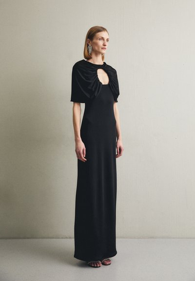 Et Ochs RUCHED CAPELET GOWN - Dzsörzéruha - black