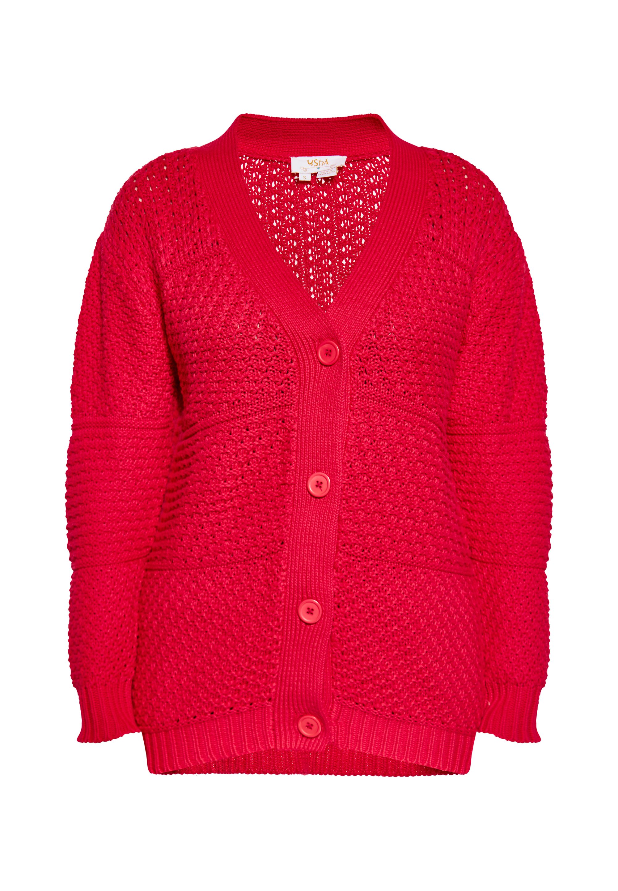 Red Cardigan Rote Strickjacken FÃ¼r Damen Usha Strickjacke Rot - Main Image