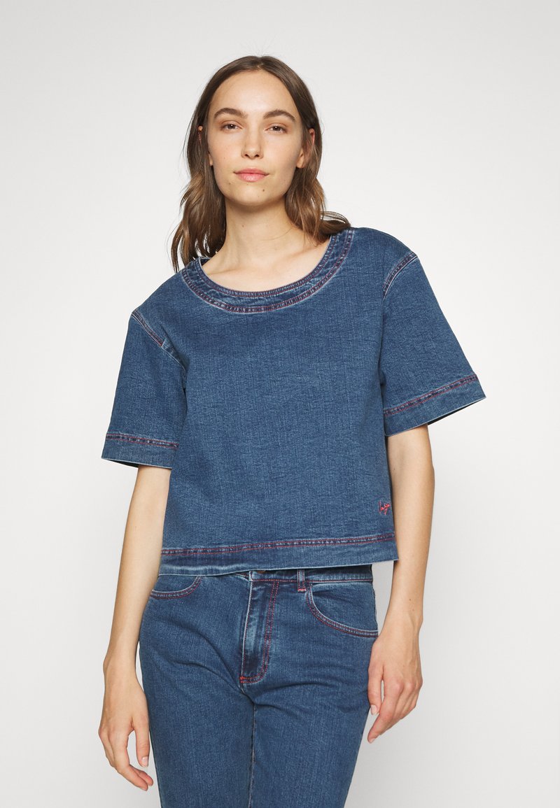 Damen Kleider | See by Chloé T-Shirt basic truly navy/blau - SQ80854 Damen Kleider | See by Chloé T-Shirt basic truly navy/blau - SQ80854