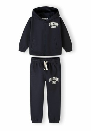 ZIP HOODED SET WITH PRINT - Collegepaita - navy