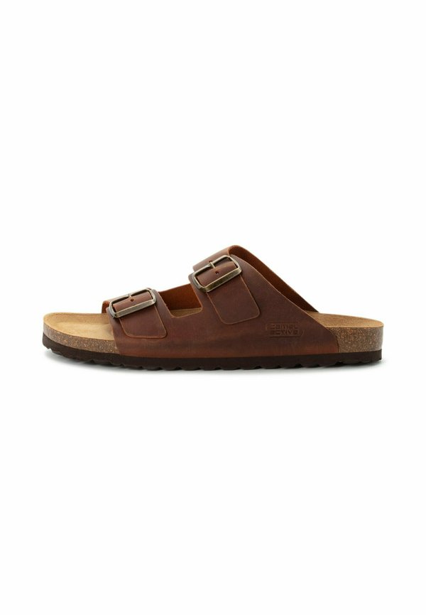 Pantolette flach - natur