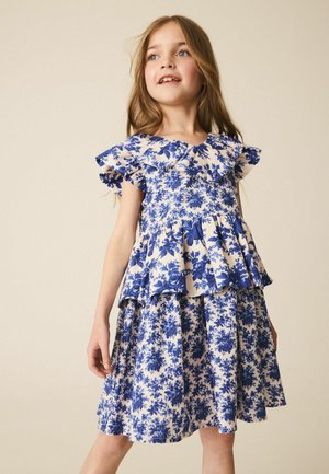 Next, REGULAR FIT - RUFFLE COLLAR DRESS - Robe de jour - blue floral
