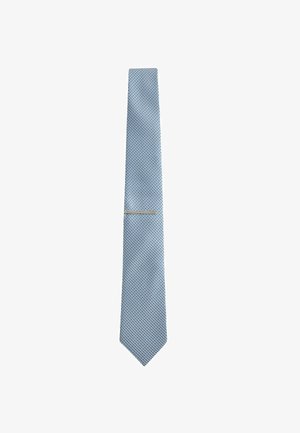 Next, TEXTURE TIE WITH TIE CLIP - Krawatte - blue