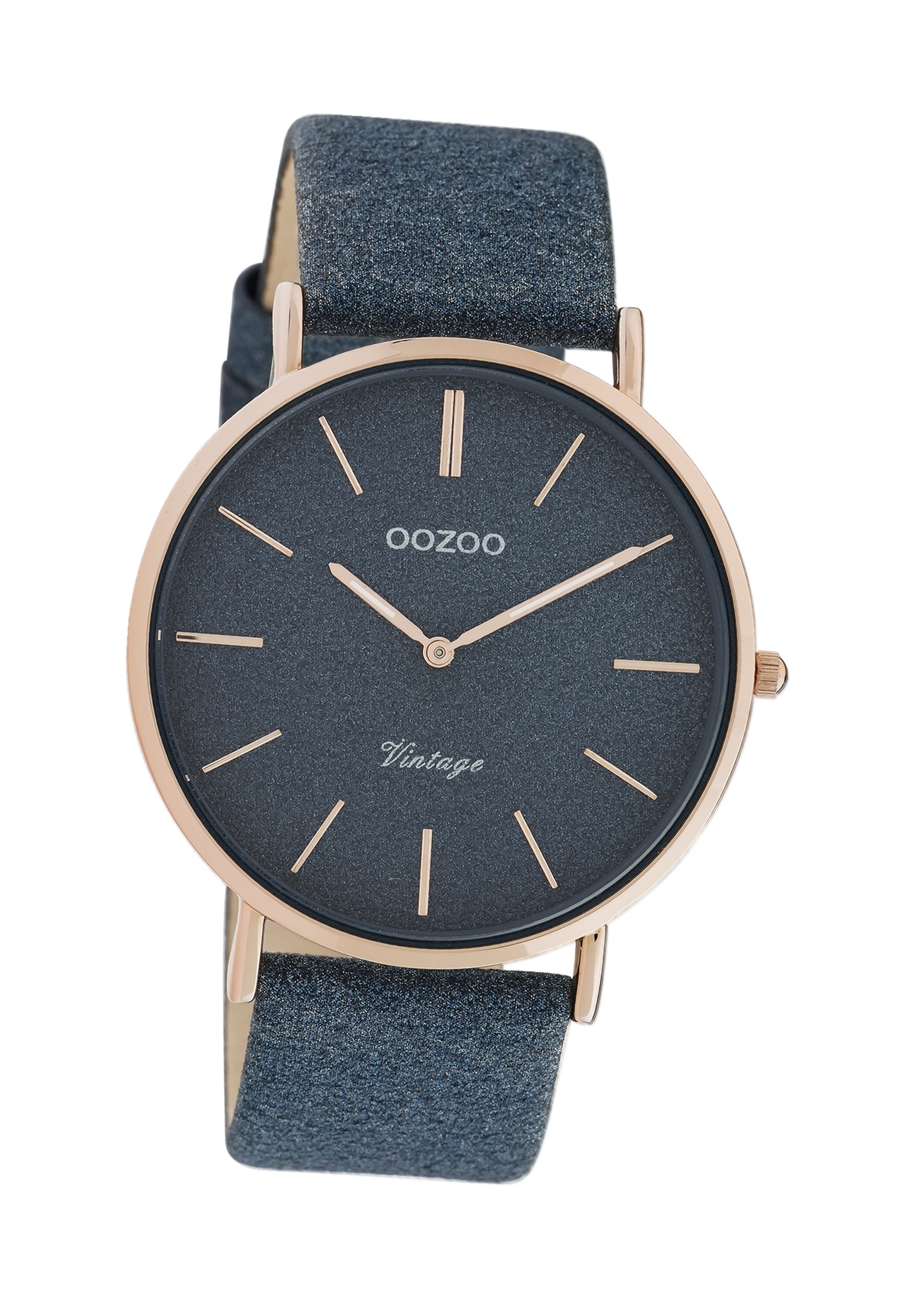 OOZOO VINTAGE SERIES Uhr rosegoldfarben/blau Zalando