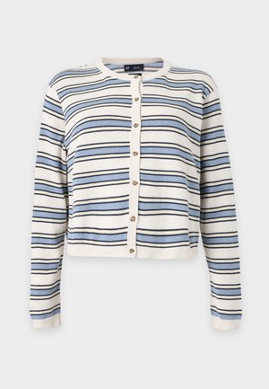 GAP, CROPPED CARDI - Gilet - blue/white