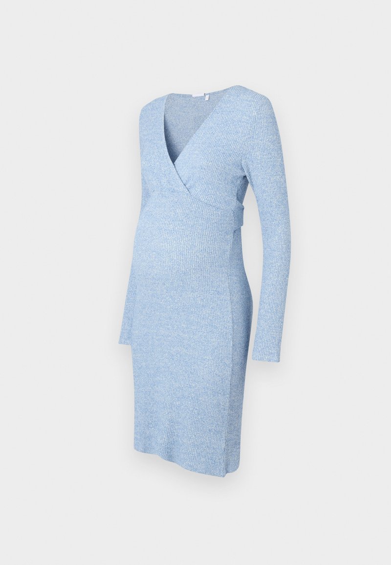 Mamalicious Gebreide jurk blauw Mamalicious Gebreide jurk blauw